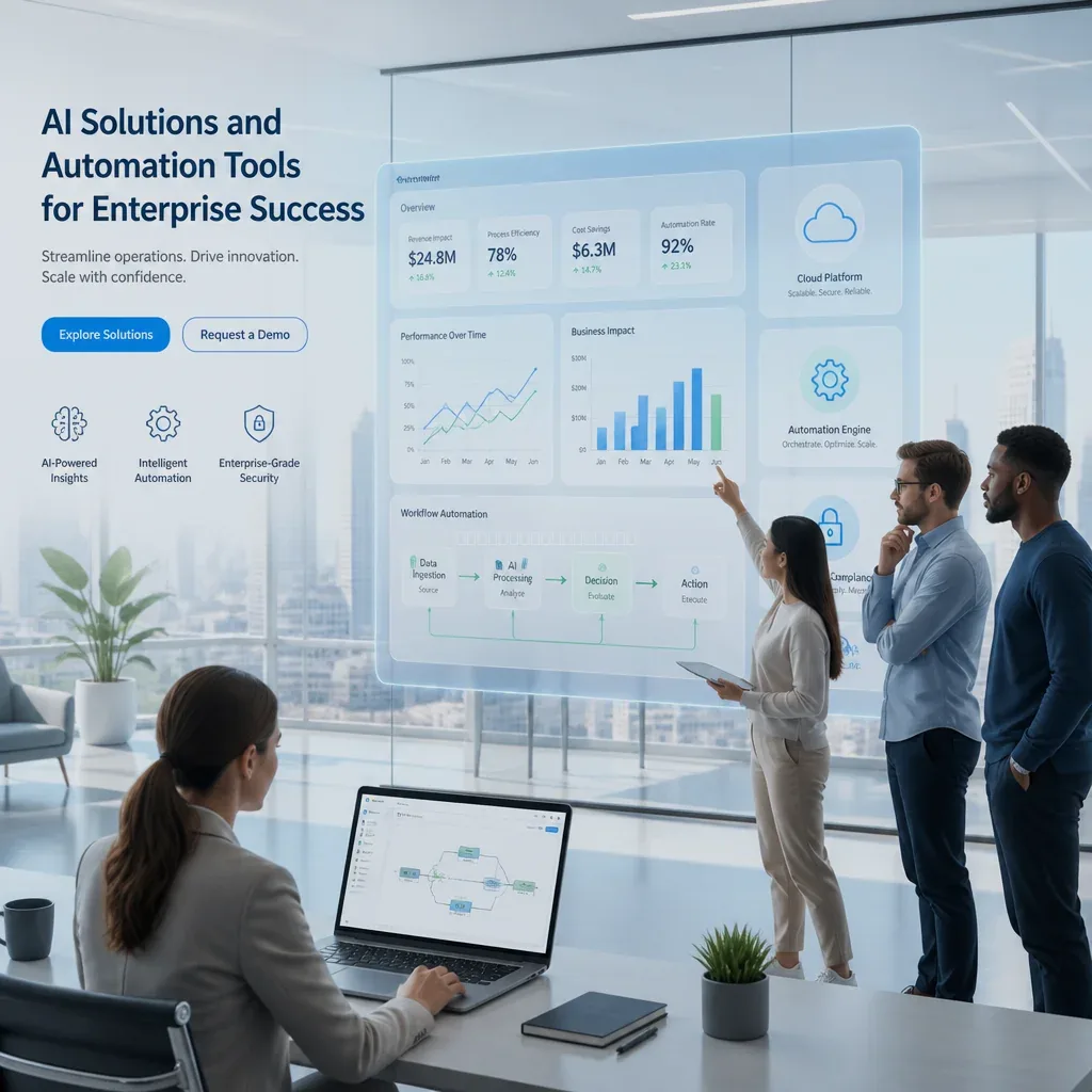 Painel com métricas de performance de automação